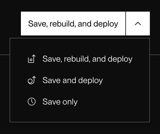 Save options for environment variables in the Render Dashboard