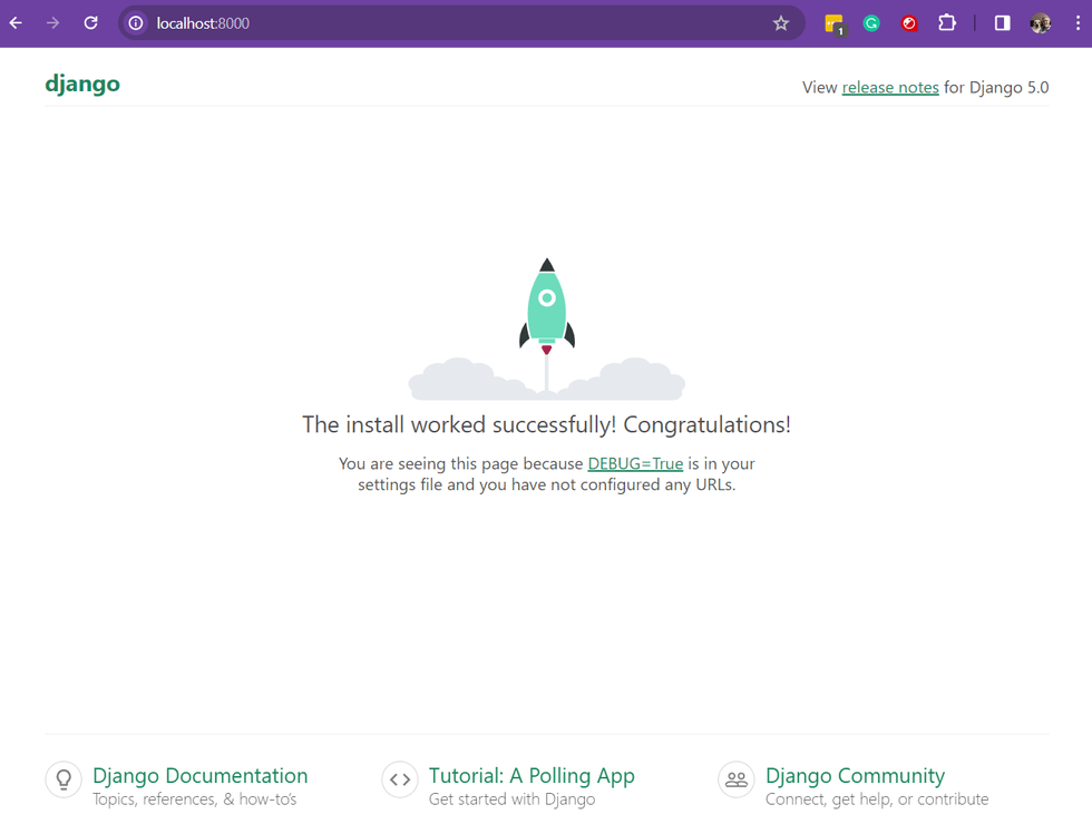 Django Successful Installation