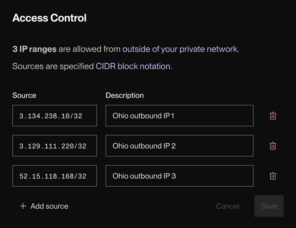 Setting Redis access control in the Render Dashboard